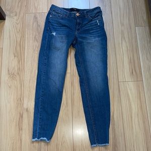 Stitch Star Lightly Distressed Skinny Jeans